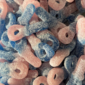 🍬 Tétines Bubble Gum Acidulées – Bonbons Moelleux & Ultra Addictifs 💙💖 (100g)