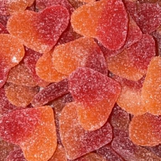 Bonbon Cœur Pêche – Confiseries Acidulées et Gourmandes 🍬 (100g)