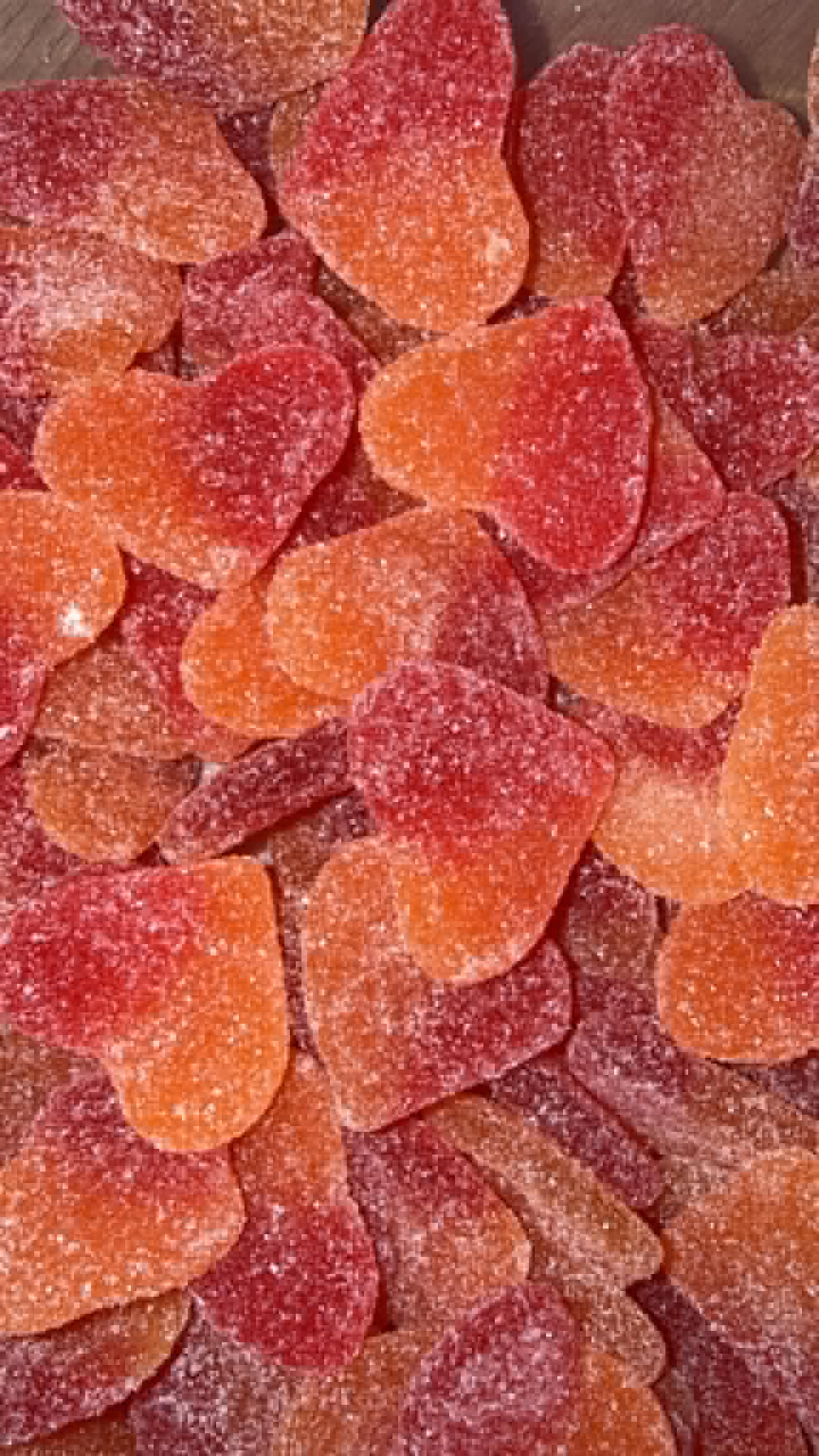 Bonbon Cœur Pêche – Confiseries Acidulées et Gourmandes 🍬 (100g)